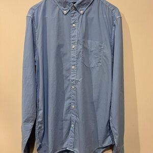 Gap Mens Light Blue Button Down Shirt Medium Long Sleeve Casual Cotton